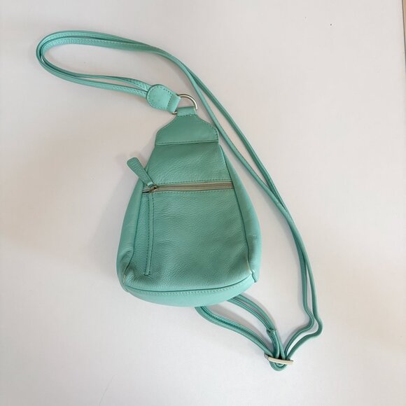 ILI New York & Toronto Leather Mini Backpack Light Green Small main image 11